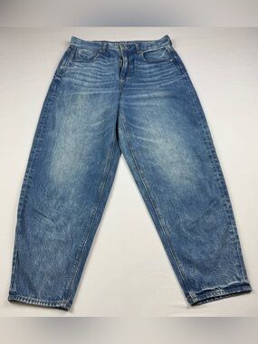 American Eagle Mom Jean Tapered Leg Blue 100% Cotton